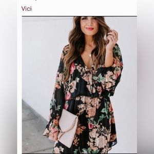 NWOT Vici Muscari Floral Dress